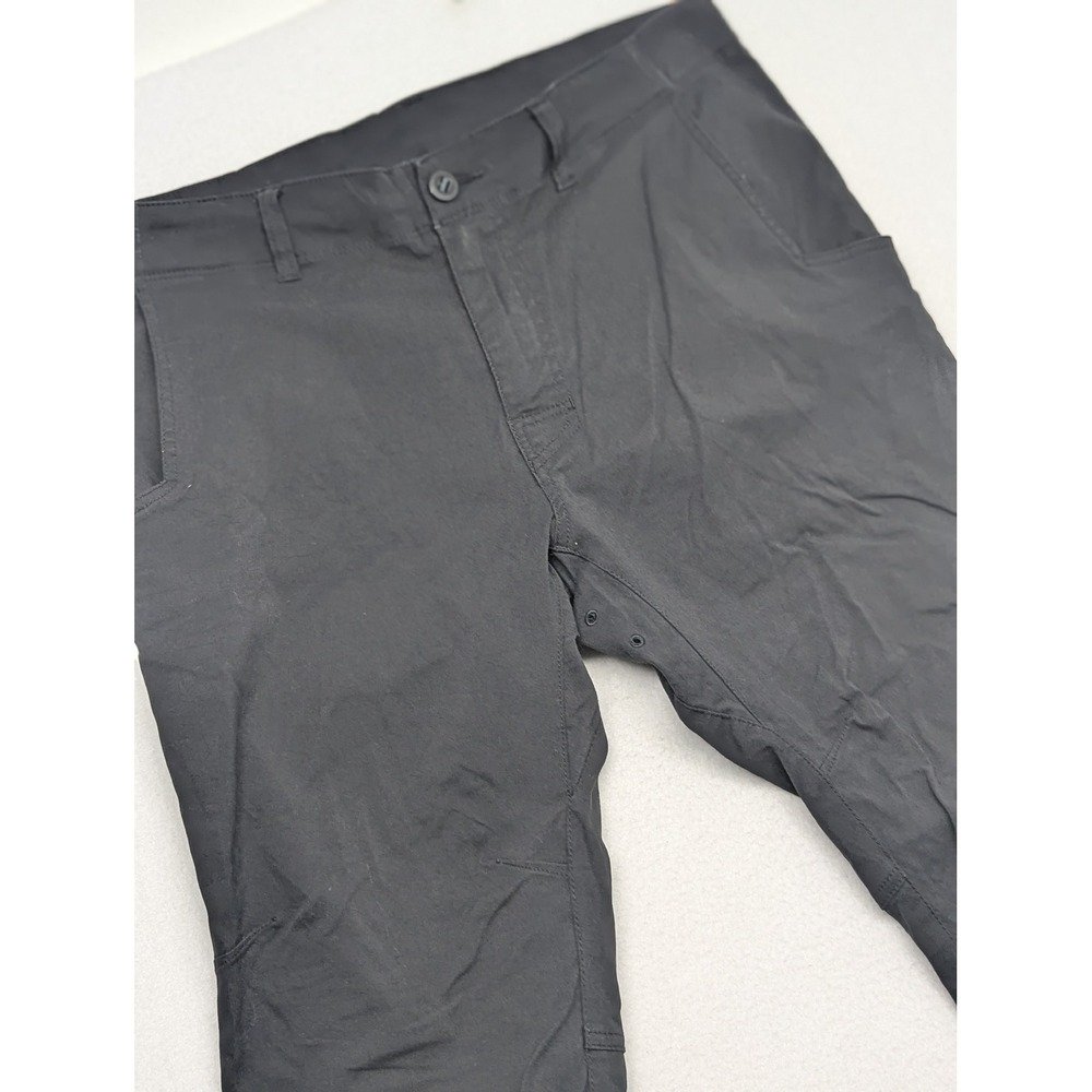Prana Breathe Zion Straight Fit Pants Mens 33x32 Black Hiking Outdoor RN124977